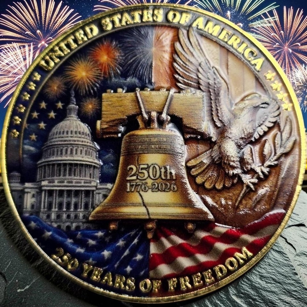250th United States Anniversary Commemorative Coin 1776-2026 Liberty Bell Eagle - Picture 8 of 8